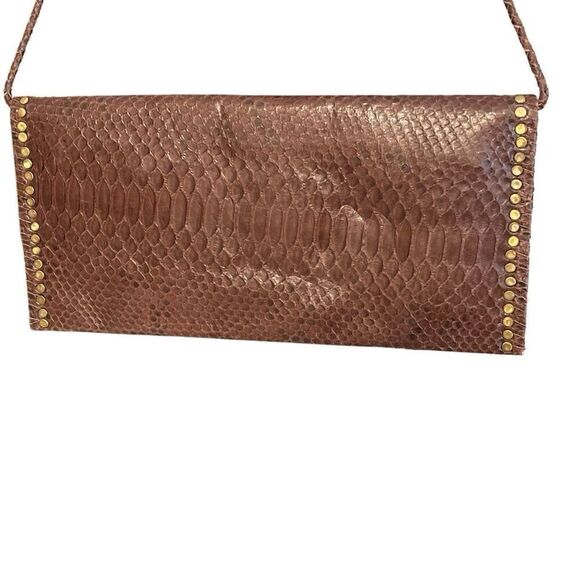 Carlos Falchi -Fatto a Mano Genuine Python Skin Bag/Clutch/Purse - Picture 3 of 11